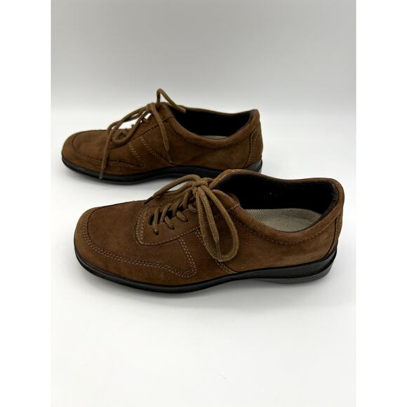 Womens Easy Spirit JP Whit Brown Suede Lace Up Casual Comfort Shoes Size 6 - Picture 3 of 9